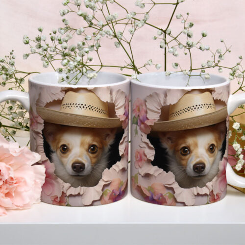Caneca de Cerâmica 325ml Gatos e Dogs 3D 23